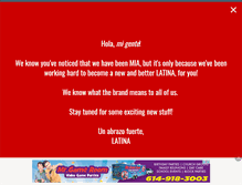 Tablet Screenshot of latina.com